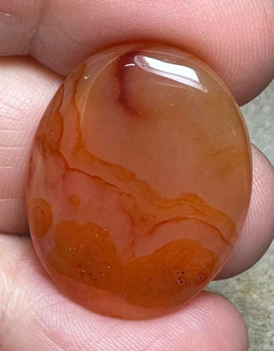 Oval 26x21mm Carnelian Cabochon 74