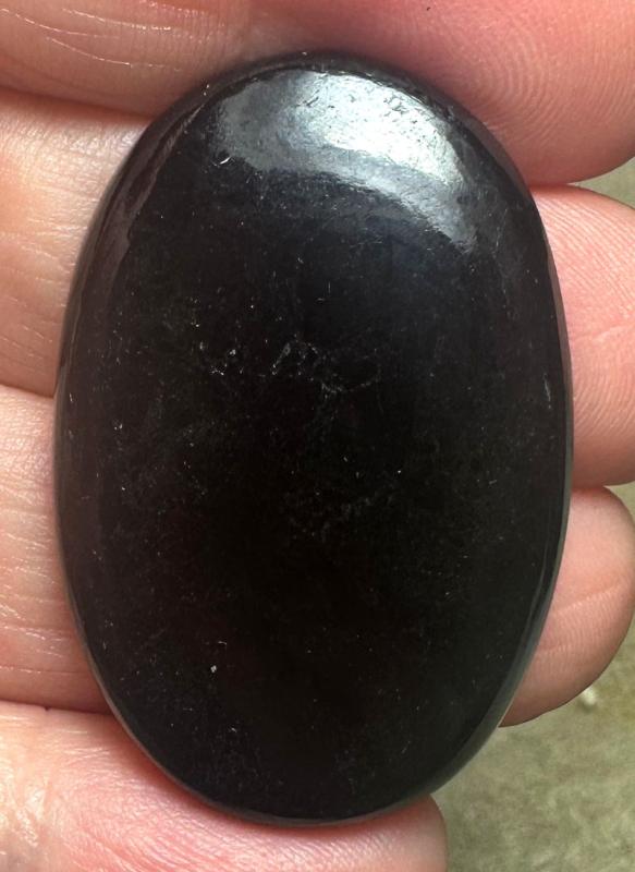 Oval 39x26mm Black Tourmaline Cabochon 22