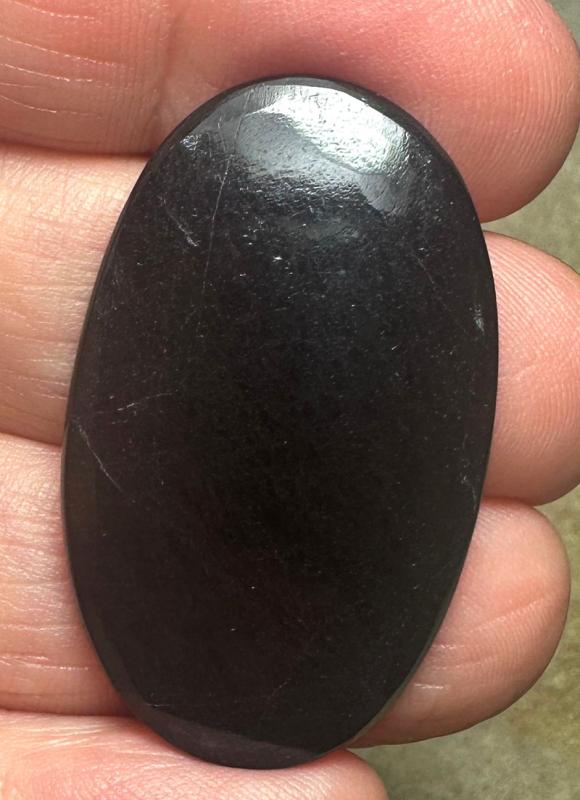 Oval 38x23mm Black Tourmaline Cabochon 25