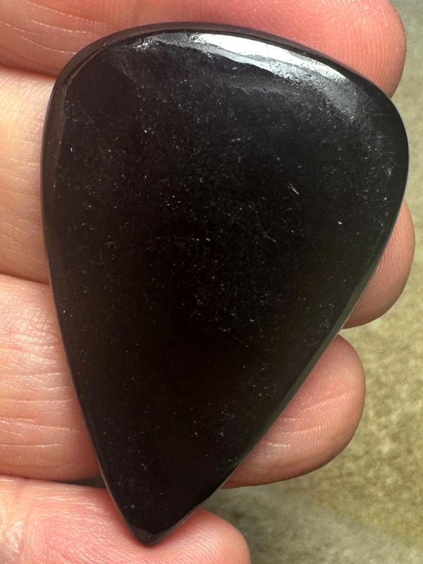 Teardrop 46x30mm Black Tourmaline Cabochon 26