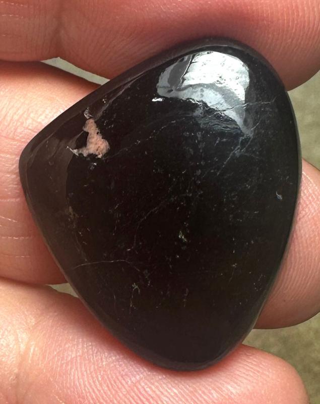 Teardrop 23x27mm Black Tourmaline Cabochon 29