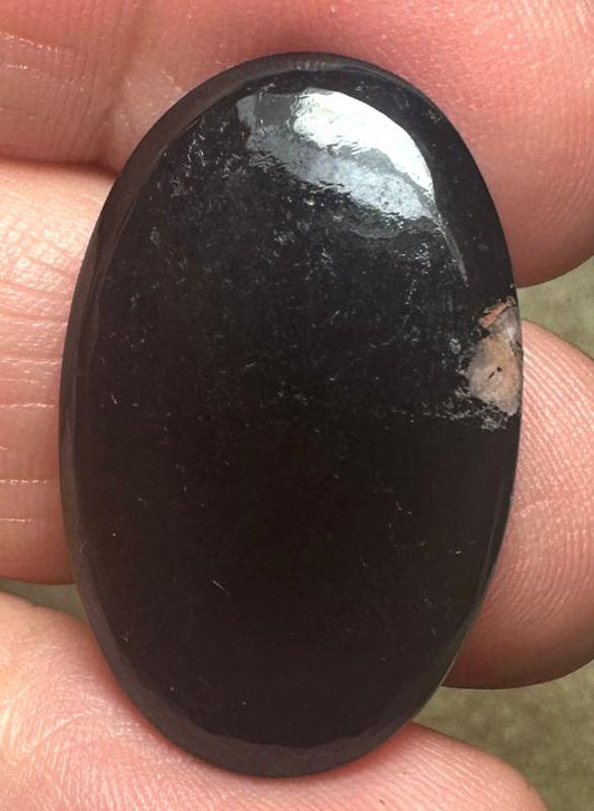 Oval 29x19mm Black Tourmaline Cabochon 30