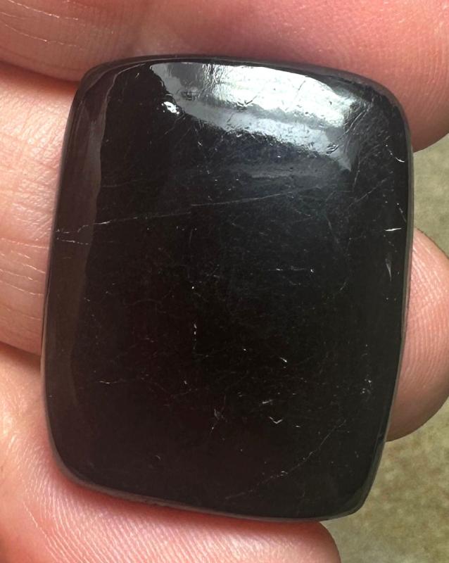 Rectangle 29x23mm Black Tourmaline Cabochon 32