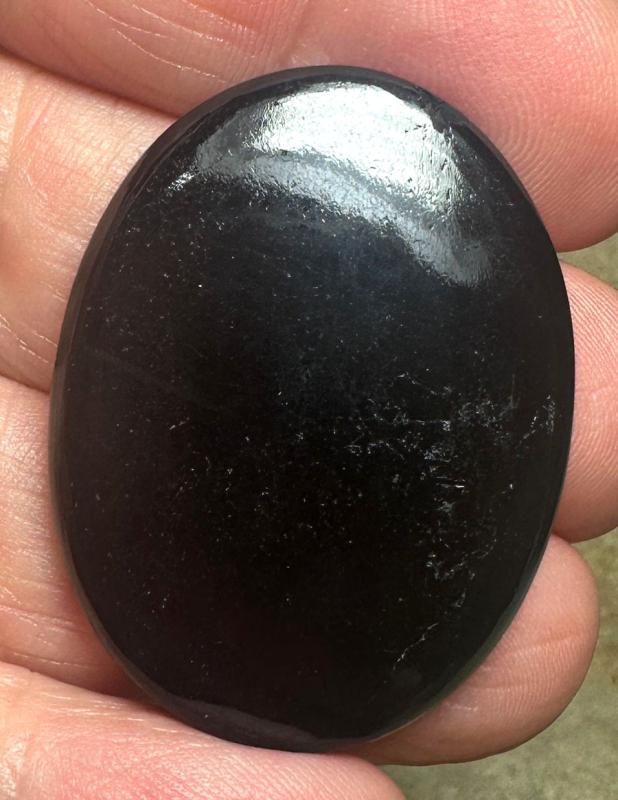 Oval 37x28mm Black Tourmaline Cabochon 34