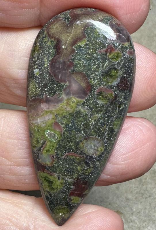 Teardrop 50x23mm Epidote Cabochon 12