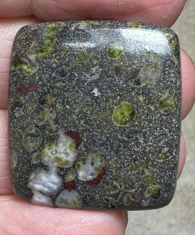 Rectangle 29x27mm Epidote Cabochon 14