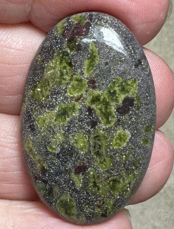 Oval 37x23mm Epidote Cabochon 19