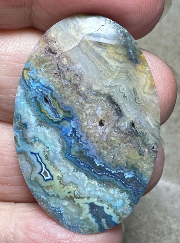 Oval 40x26mm Indonesian Crazy Lace Jasper Cabochon 26