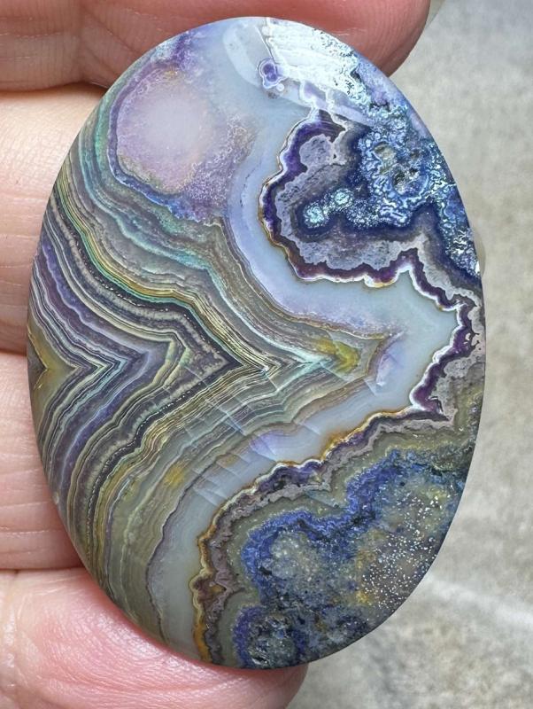 Oval 43x30mm Indonesian Crazy Lace Jasper Cabochon 40