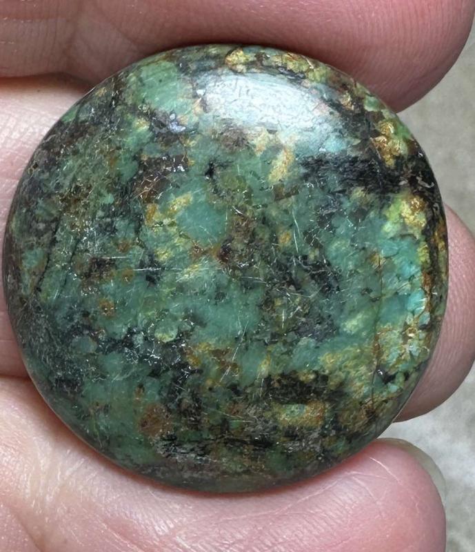 Round 26x26mm African Turquoise Cabochon 42
