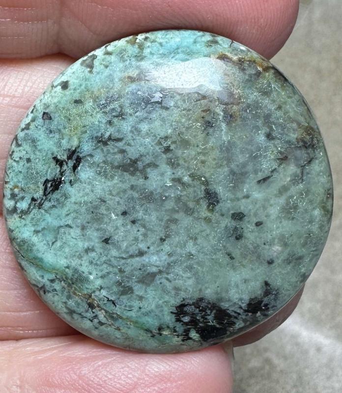 Round 32x32mm African Turquoise Cabochon 44