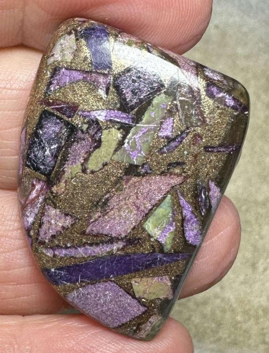 Freeform 39x26mm Mohave Atlantasite Cabochon 03