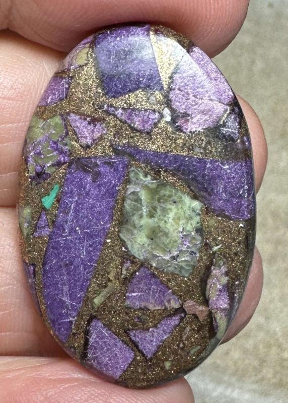 Oval 37x24mm Mohave Atlantasite Cabochon 11