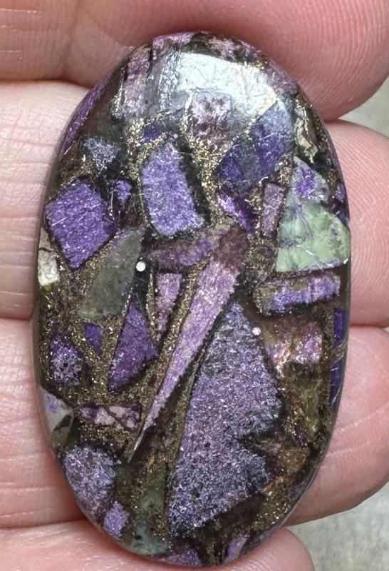 Oval 36x21mm Mohave Atlantasite Cabochon 18
