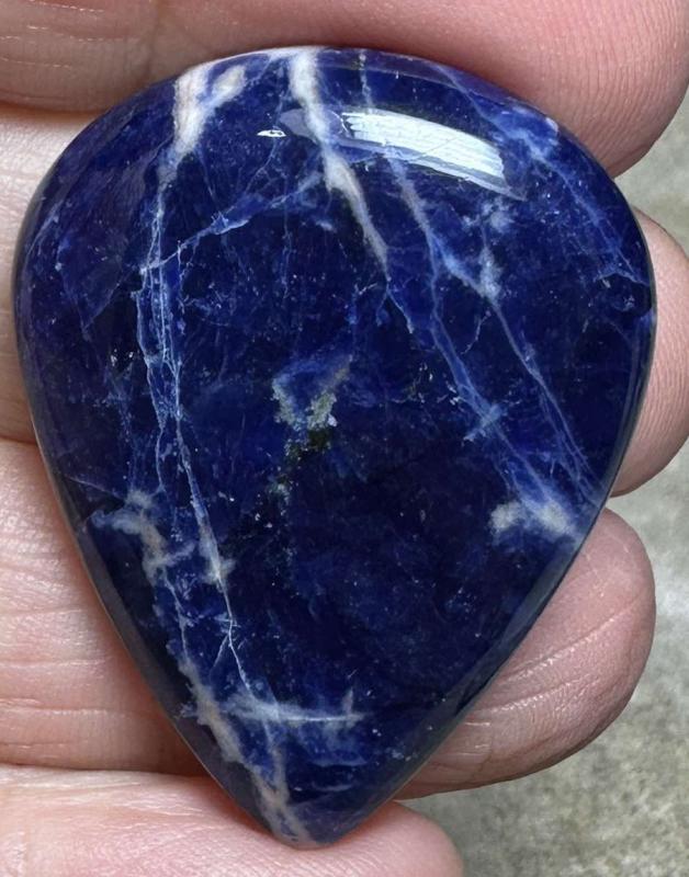 Teardrop 37x28mm Lightening Sodalite Cabochon 16