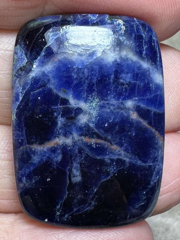 Rectangle 32x23mm Lightening Sodalite Cabochon 17