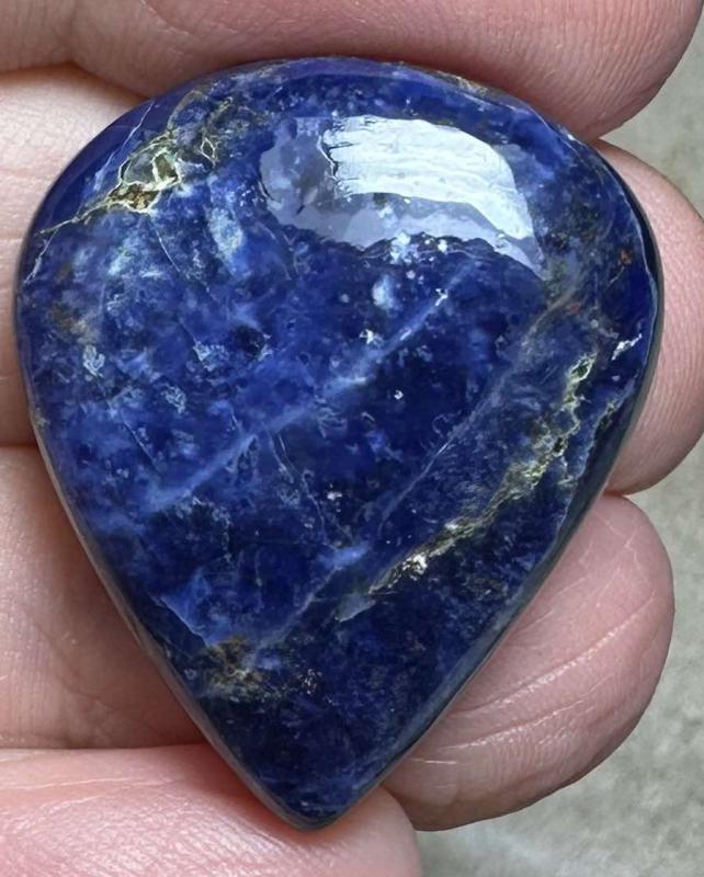 Teardrop 28x23mm Lightening Sodalite Cabochon 18