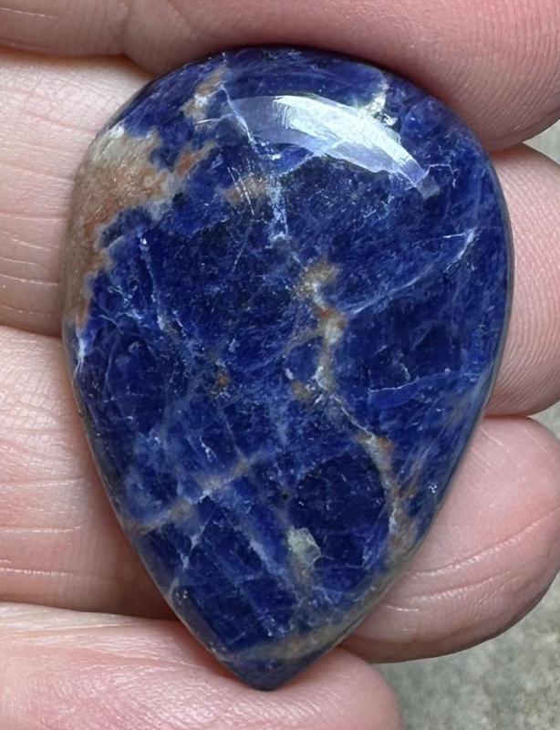 Teardrop 33x22mm Lightening Sodalite Cabochon 19