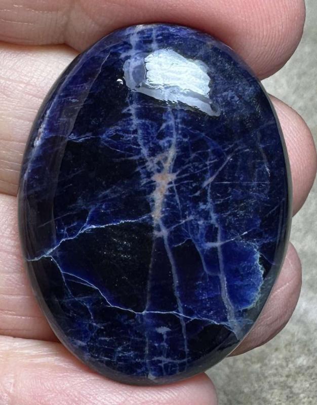 Oval 37x27mm Lightening Sodalite Cabochon 20