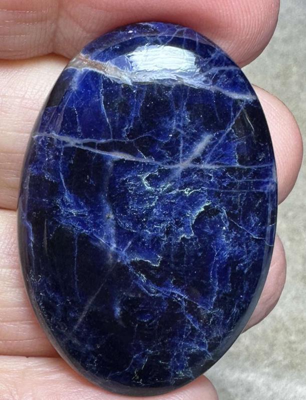 Oval 41x27mm Lightening Sodalite Cabochon 21