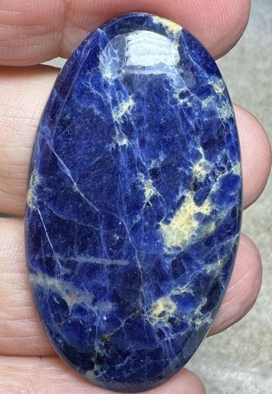 Oval 47x27mm Lightening Sodalite Cabochon 22