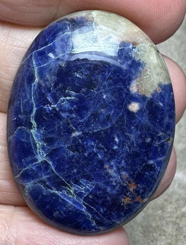 Oval 40x30mm Lightening Sodalite Cabochon 28