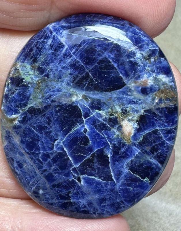 Oval 39x34mm Lightening Sodalite Cabochon 29