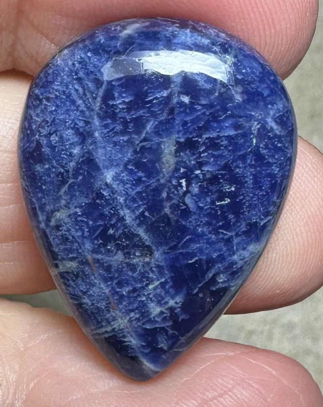 Teardrop 28x21mm Lightening Sodalite Cabochon 30