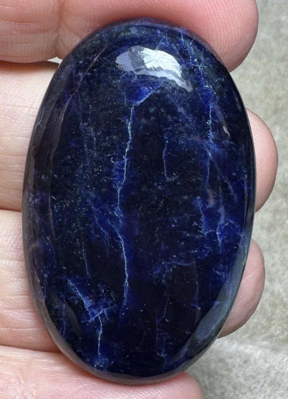 Oval 45x28mm Lightening Sodalite Cabochon 32