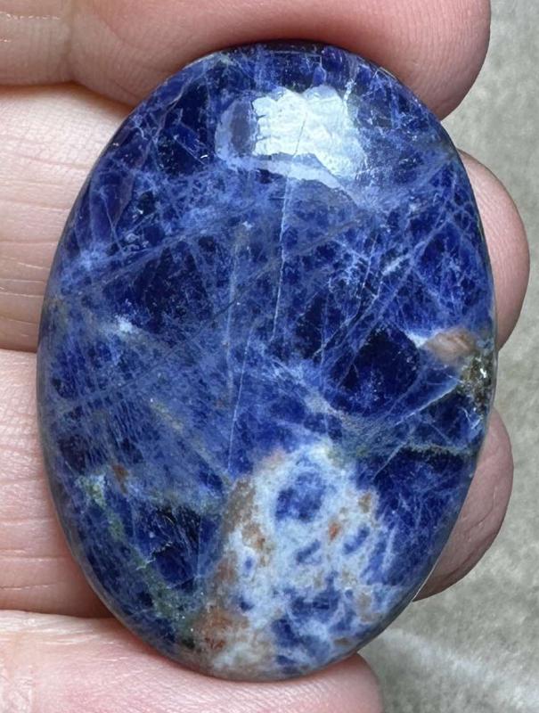Oval 37x26mm Lightening Sodalite Cabochon 33