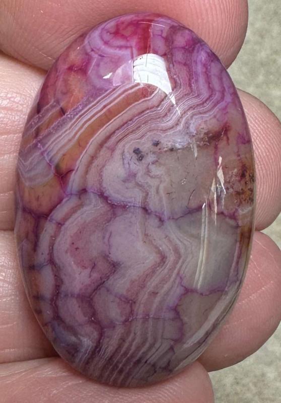 Oval 34x22mm Dragon Vein Agate Cabochon 47