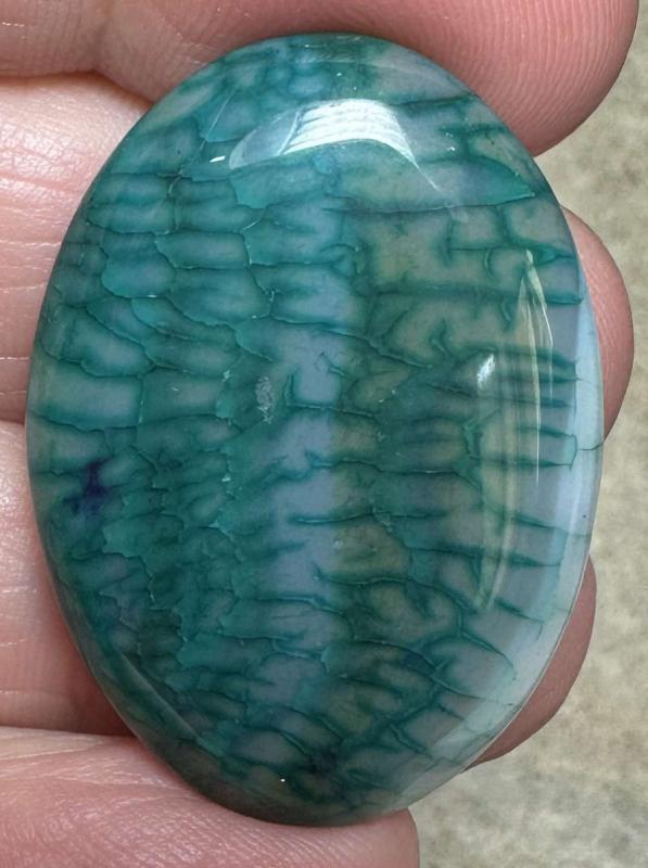 Oval 35x25mm Dragon Vein Agate Cabochon 57