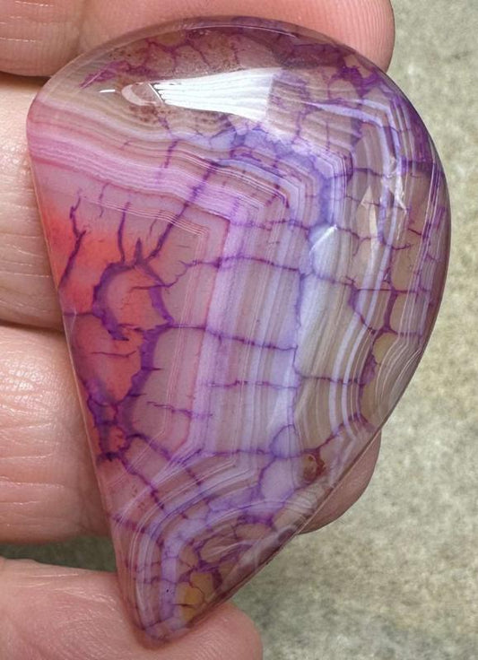 Freeform 47x32mm Dragon Vein Agate Cabochon 58