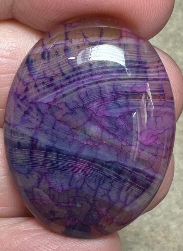 Oval 33x25mm Dragon Vein Agate Cabochon 59