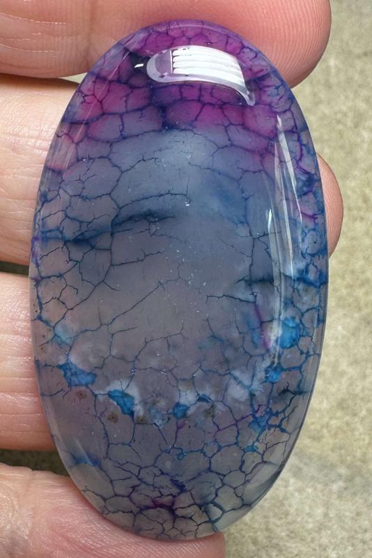 Oval 52x29mm Dragon Vein Agate Cabochon 62