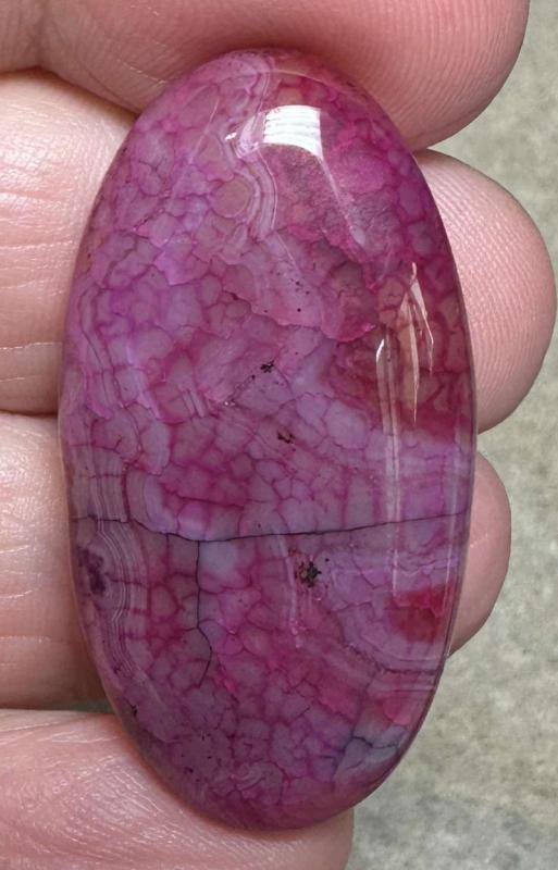 Oval 39x20mm Dragon Vein Agate Cabochon 64