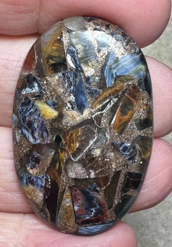 Oval 40x26mm Mohave Pietersite Cabochon 01