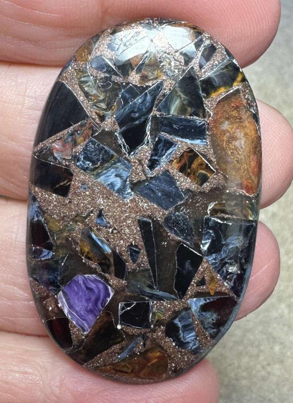 Oval 46x29mm Mohave Pietersite Cabochon 14
