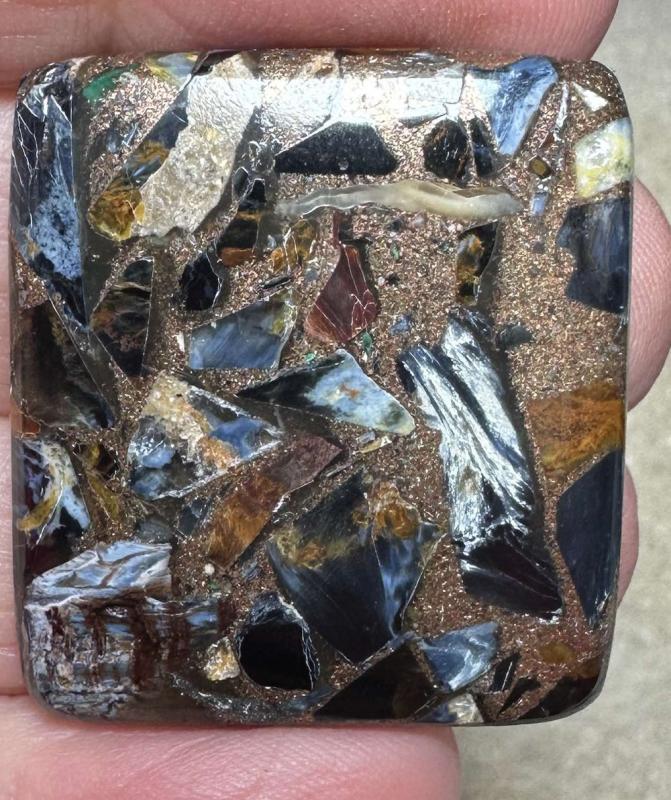 Rectangle 32x28mm Mohave Pietersite Cabochon 18