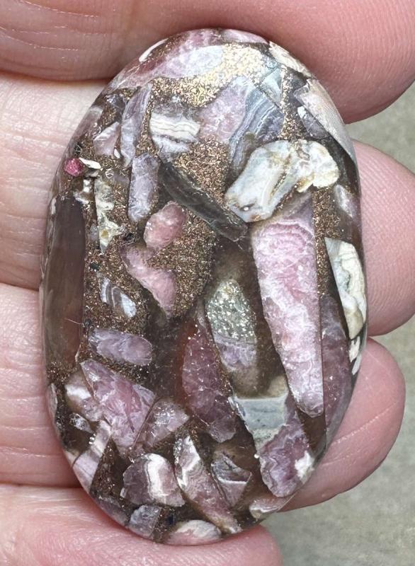 Oval 40x25mm Mohave Rhodochrosite Cabochon 02