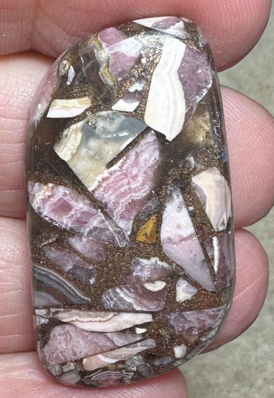 Freeform 39x21mm Mohave Rhodochrosite Cabochon 03