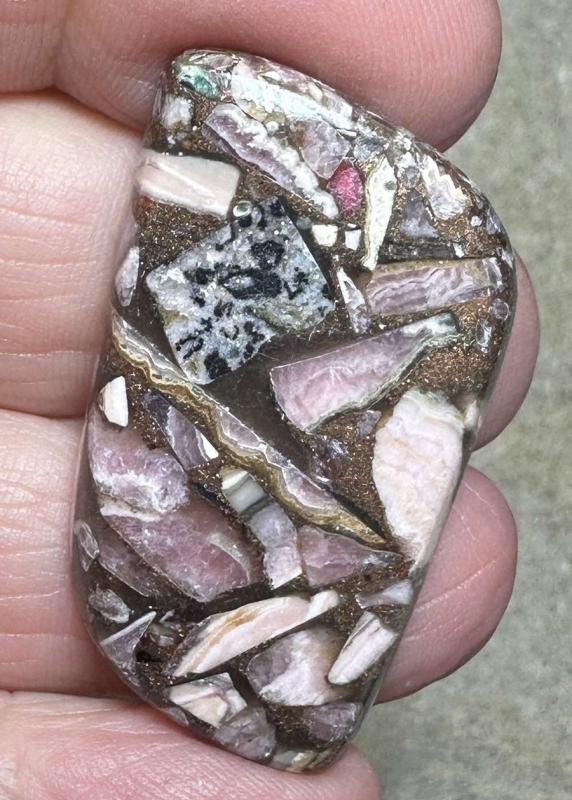Freeform 40x21mm Mohave Rhodochrosite Cabochon 04