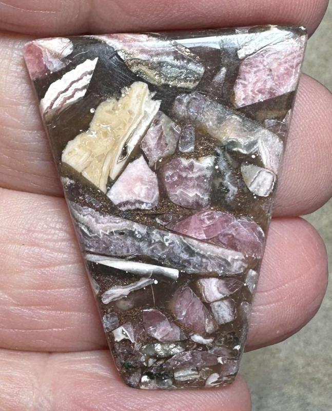 Freeform 36x28mm Mohave Rhodochrosite Cabochon 06