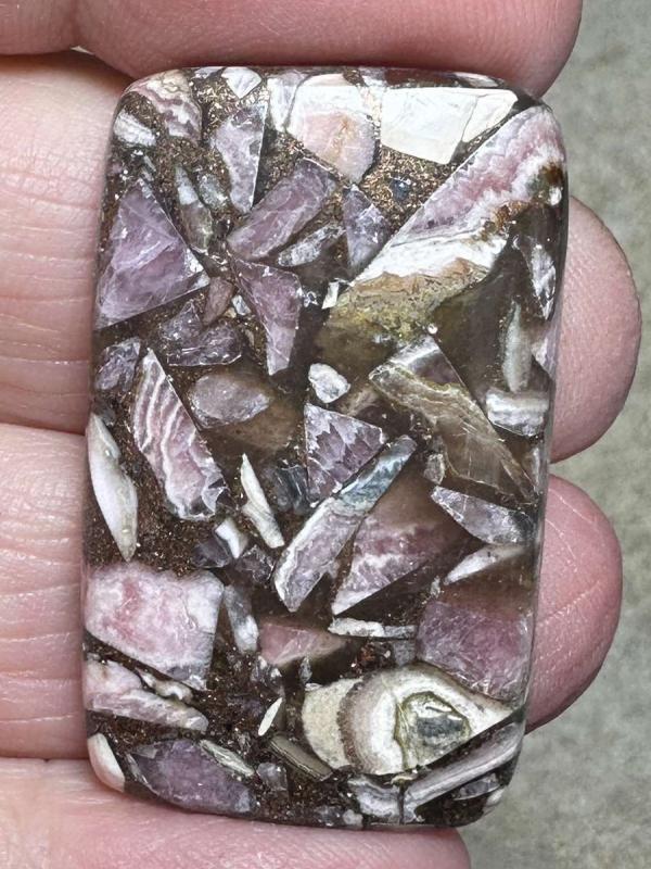 Rectangle 37x22mm Mohave Rhodochrosite Cabochon 07