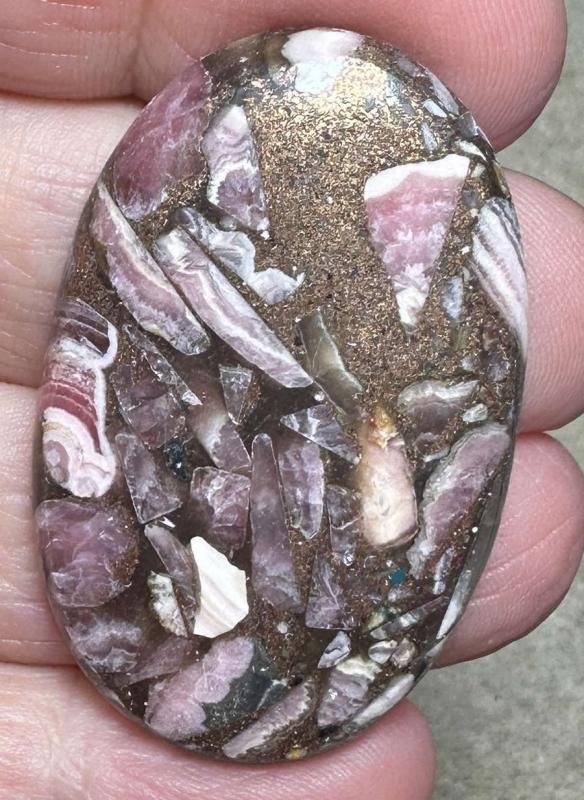Oval 42x27mm Mohave Rhodochrosite Cabochon 08
