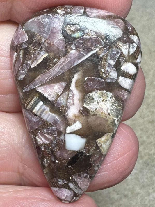 Teardrop 39x25mm Mohave Rhodochrosite Cabochon 10