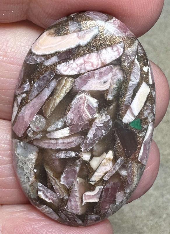 Oval 40x25mm Mohave Rhodochrosite Cabochon 14