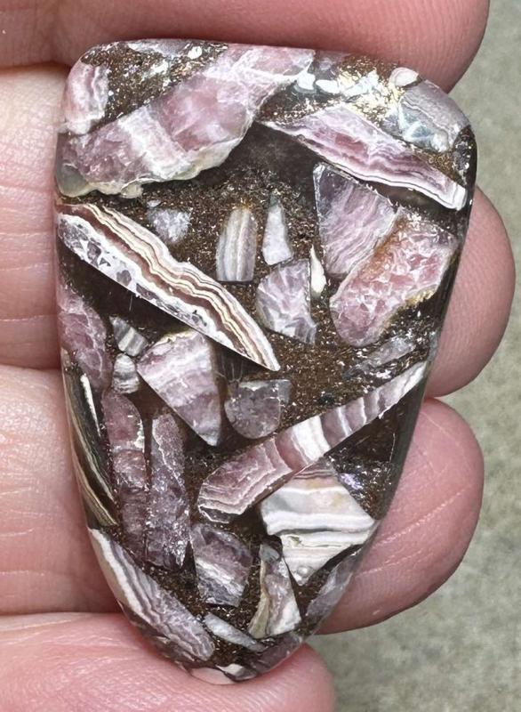 Freeform 36x23mm Mohave Rhodochrosite Cabochon 15