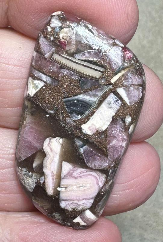 Freeform 39x21mm Mohave Rhodochrosite Cabochon 19
