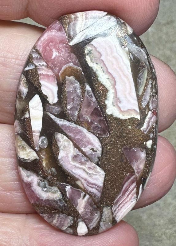 Oval 41x26mm Mohave Rhodochrosite Cabochon 21